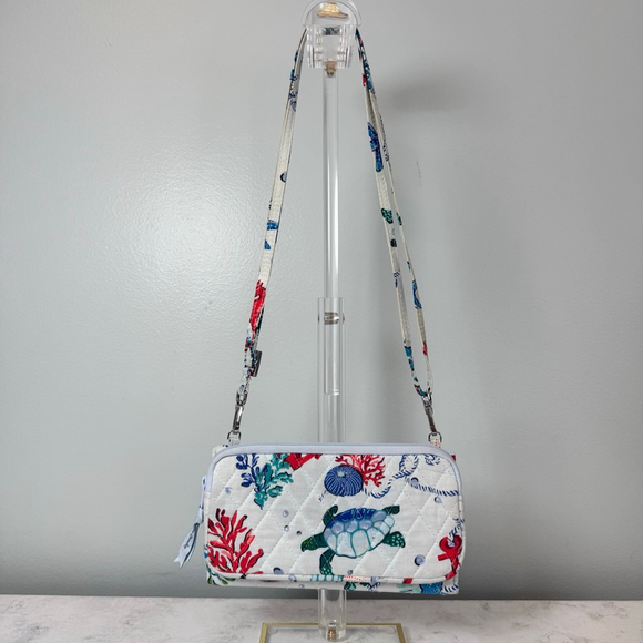 Vera Bradley RFID All In One Crossbody Wristlet Wallet Anchors Aweigh - Picture 2 of 12